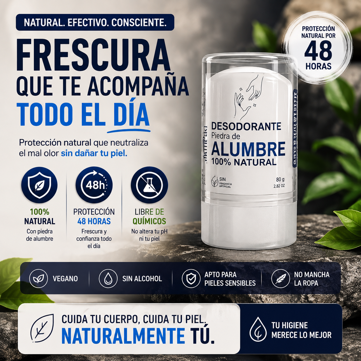 Desodorante 100% Natural | 48hrs de duración