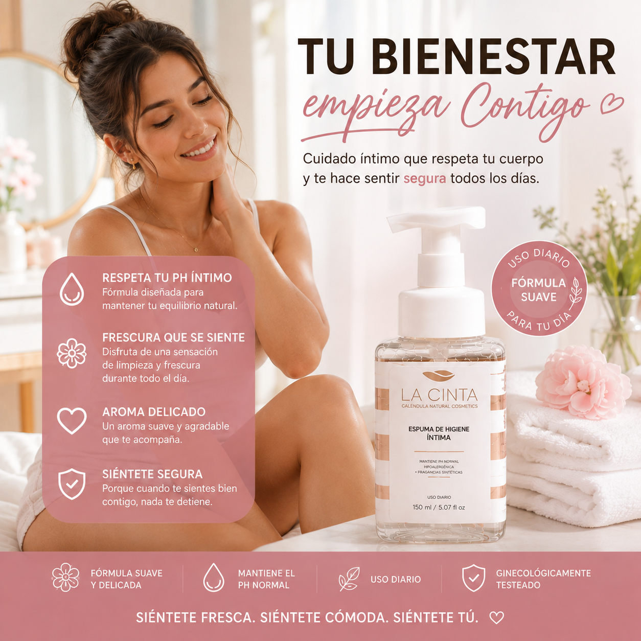 LA CINTA™ INTIMATE FRESH| ESPUMA DE HIGIENE INTIMA