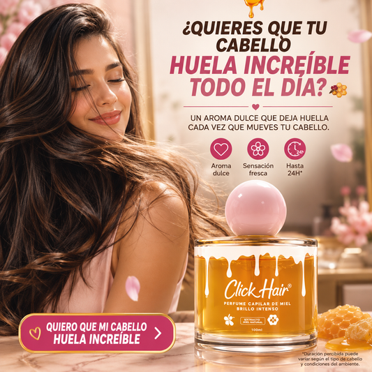 CLICK HAIR™| PERFUME CAPILAR DULCE DE LARGA DURACION - 24HRS