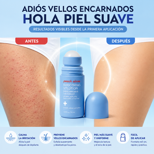 PEACH SLICES™| ROLL-ON ELIIMINA ELIMINA VELLOS ENCARNADOS Y PIEL IRRITADA