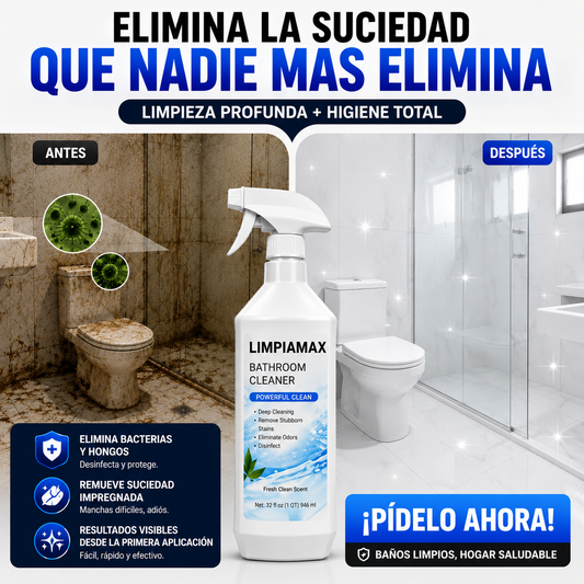 LimpiaMax™|Desincrusta suciedad y elimina bacterias 100% efectivo