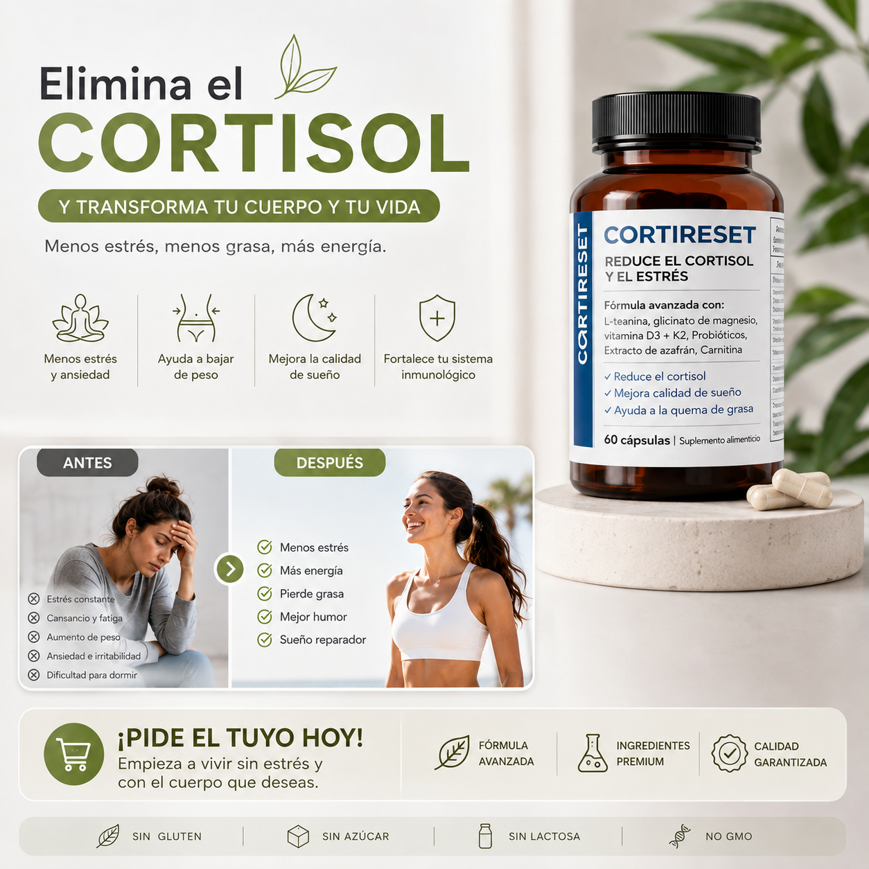 CORTISOL RESET™|  TU ALIADO NATURAL CONTRA EL INSOMNIO Y EL EXCESO DE CORTISOL