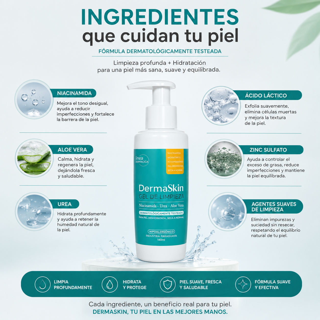 DERMASKIN™| GEL DE LIMPIEZA E HIDRATACION PROFUNDA 100% EFECTIVO