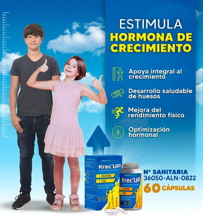 Krec UP™| Aumenta tu estatura y Potencia la hormona de crecimiento