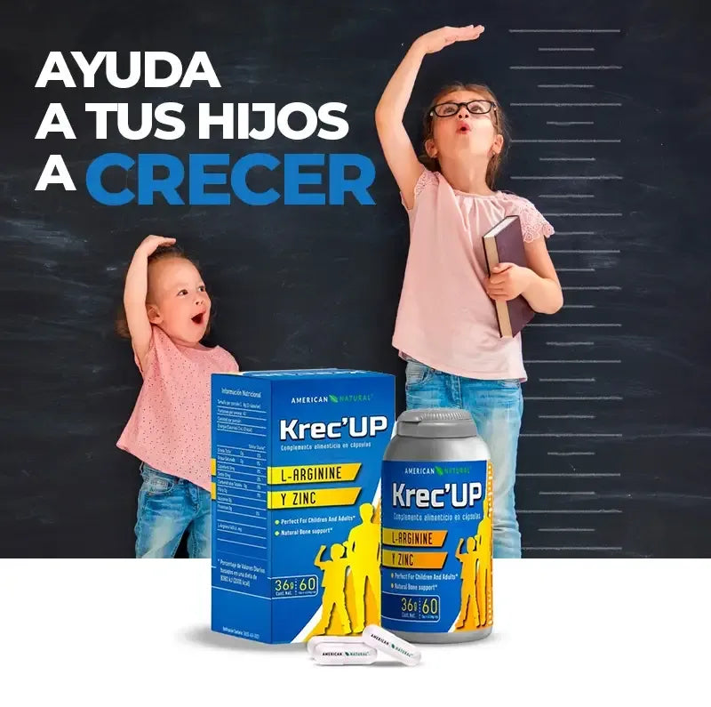 Krec UP™| Aumenta tu estatura y Potencia la hormona de crecimiento