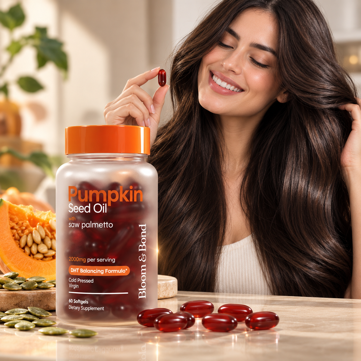 Una [cápsula] que trabaja donde el champú no llega