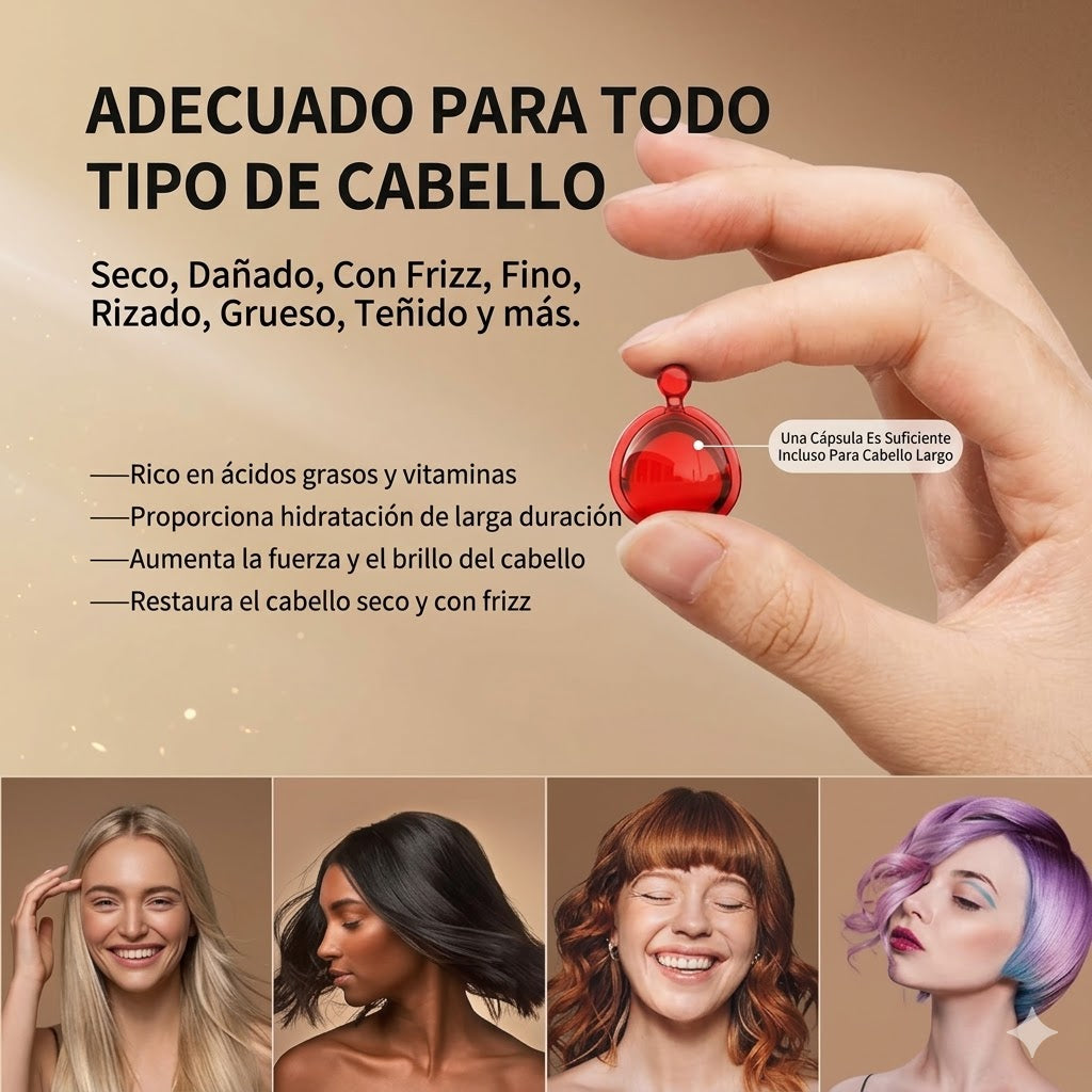 HairGlow Caps™ | Cabello Suave y Brillante en segundos