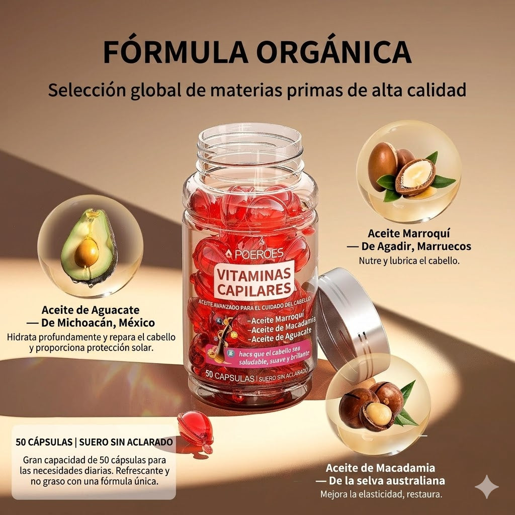 HairGlow Caps™ | Cabello Suave y Brillante en segundos